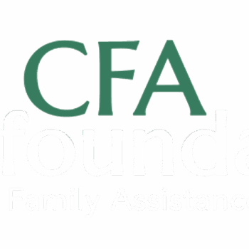 CFA Foundation logo with adult, children, and yellow hard hat.